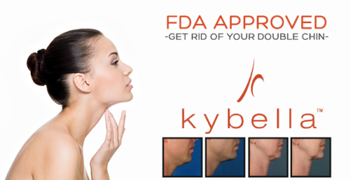 Kybella® is the only FDA approved injectable treatment that destroys fat cells under the chin permanently! The active ingredient is deoxycholic acid, a naturally occurring molecule in the body that aids in the breakdown and absorption of dietary fat. When injected in the fat beneath the skin, Kybella® destroys fat cells which results in a noticeable reduction in fullness under the chin. Learn More